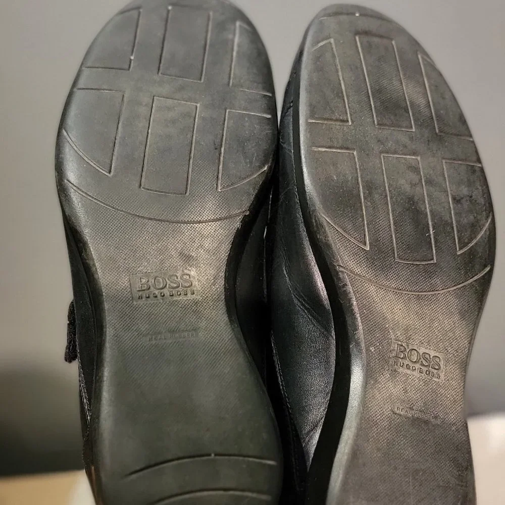 Boss By Hugo Boss Mens Black Leather Shoes - Picture 9 of 16